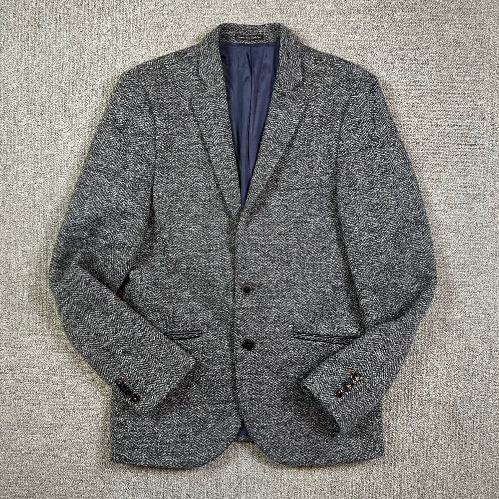 Scotch & Soda Gray Herringbone Blazer